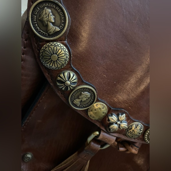 PATRICIA NASH BROWN LEATHER BACK PACK GUC main image 14